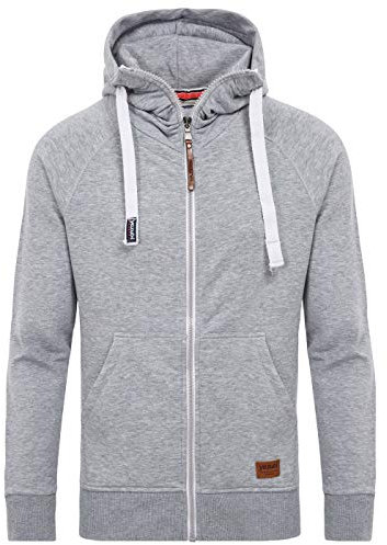 Yazubi Herren Sweatjacke Hoodie mit Reißverschluss Jacob, Grau (Mirage Gray 154703), XL