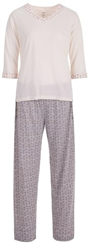 Zeitlos Pyjama Set Damen Schlafanzug Heart 3/4 Arm