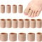 Blulu Lot de 16 manchons de protection en gel doux pour les cors, ampoules, callosités, orteils et doigts (marron)