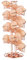 Toplife Spiral Design Metal Egg Skelter Dispenser Rack, Storage Display Rack, Rose Gold