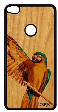 Coque Perroquet pour Huawei pour Honor 8 Lite Bois Silicone Pas Cher personnalisé Etui Telephone Oiseau Perruche Portable Originale Tropical