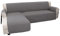 Easy-Going Schondecke für Ecksofa, wendbar, L-Form, Möbelschutz für Kinder, Haustiere, Hunde, Katzen, Extragroß, Grau/Grau