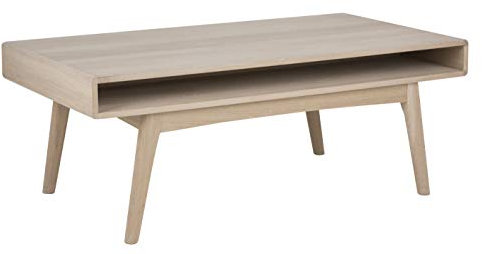 AC Design Furniture Monika Couchtisch, B: 130 x H: 50 x T: 70 cm, Schwarz, MDF, 1 Stück