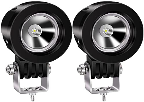 Biqing 2Pcs Faros Antiniebla Lámparas Auxiliares del LED,10W LED Luz de Trabajo Faros Delanteros Moto 2 inch Faro De Niebla Foco de la Motocicleta para Moto Off Road 4X4 ATV Camión Tractor Barco