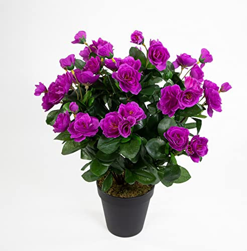 Azalee 40cm Purple im Topf ZF Kunstpflanzen Kunstblumen künstliche Blumen