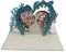 design3dkarten® Gleichgeschlechtliches Hochzeitspaar Pop Up Karte, Heirat, Lesbische Hochzeit, Frau-Frau, Mrs.Mrs., lesbian wedding, Hochzeitskarte, 3d Klappkarte