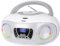 Trevi CMP 583 DAB Stereo mit digitalen Wellen DAB/DAB+ und FM mit RDS, alphanumerisches Display mit hoher Lesbarkeit, CD-Player, MP3-Player, USB, AUX-IN, Kopfhöreranschluss Bianco