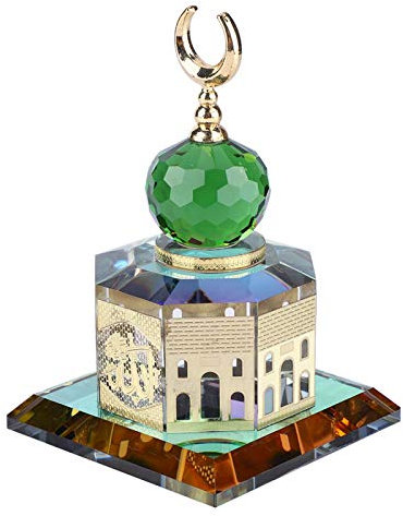 Moschea Modell Muslimisches Modell Goldenes Kristall Model Al-aqsa Miniatur-Ornamente Kristall Islamische Dekoration Heimdekoration Ramadan Dekoration Islam Zubehör Ramadan