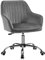 SONGMICS Bürostuhl, Drehstuhl mit Samtbezug, Schaumstoffpolsterung, höhenverstellbar, für Arbeitszimmer, Bar, schiefergrau OBG012G01