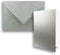 25x DIN B6 Faltkarten Set mit Umschlägen in Silber Metallic - 120 x 170 mm - ideal für Einladungskarten, Hochzeit, Taufe, Kommunion, Konfirmation - Marke: FarbenFroh