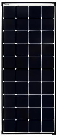 Enjoy Solar Mono 150W 12V Ultra SunPower Back-Contact Solar Panel Módulo Fotovoltaico con Marco Negro y Hoja Posterior Blanca, Ideal para Autocaravana, Vivienda de Jardín, Barco