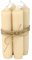 4er Pack Stabkerzen H:11 cm Ø:2,2 cm div. Farben Brenndauer 4,5 Stunden Kerze Advent Weihnachten Deko, Farbe:Creme