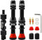 MUQZI Tubeless Schrader Ventilschaft-Kits – 60mm Bike Schraderventil schlauchlos Vorbauten Universal für MTB-Felge Tubeless-Ventil mit Entfernungswerkzeug, schwarz