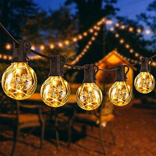 Lichterkette Außen, 11,7M Lichterkette Aussen mit 30+5 G40 Lichterkette Glühbirnen,165 LEDs Outdoor Lichterkette IP65 Wasserdicht für Outdoor Indoor Deko Party Garten Balkon Hof