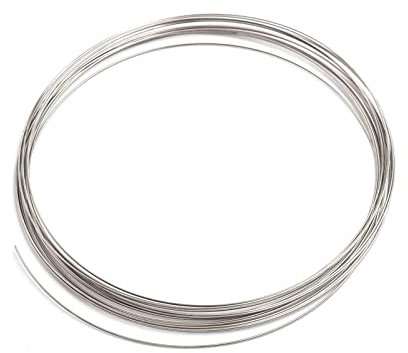 Vintageparts Memory Wire aus Kohlenstoffstahl für Colliers in Platinfarben 20 Windungen zum Schmuck selber basteln