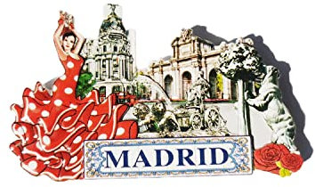 3D Madrid Spanien Kühlschrankmagnet, Souvenir, Geschenk, Kunstharz, handgefertigt, Madrid-Kühlschrankmagnet, Heim- und Küchendekoration, Kollektion