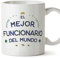 MUGFFINS Tazas para FUNCIONARIO hombre - En Español - Mejor del Mundo - 11 oz / 330 ml - Regalo original y divertido