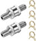 2 Stück 6mm rückschlagventil, Kraftstoff Rückschlagventil, Aluminium Rückschlagventil mit 8mm Federklammer, für Benzin Dieselöl Wasser, Vergaser- und Niederdruck-Kraftstoffsysteme.