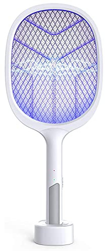 Taylor & Brown Electric Fly Swatter, 2 in 1 USB Rechargeable Mosquito Bug Zapper Racket 3,500 Volt Fly Killer Indoor Outdoor Light Camping Accessories