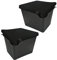 2 Pcs Rear Trunk Storage Box Replacement for Model Y 2020‑2022 Side Storage Packets Bins with Lid Trunk Additional Storage Tray Rear Trunk Storage Bins