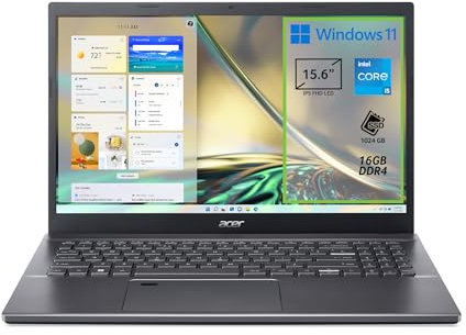 Acer Aspire 5 A515-57-51X4 PC Portatile, Notebook, Processore Intel Core i5-12450H, RAM 16 GB DDR4, 1024 GB PCIe NVMe SSD, Display 15.6 IPS FHD LED LCD, Scheda Grafica Intel UHD, Windows 11 Home