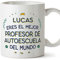 MUGFFINS Tazas Personalizadas para PROFESOR DE AUTOESCUELA hombre - En Español - Mejor del Mundo - 11 oz / 330 ml - Regalo Personalizable original y divertido