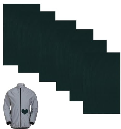 6 Stück Daunenjacke Flicken Reparaturset,Patch,Selbstklebend Stoff Reparatur Set Nylon Wasserdicht Patches,Aufkleber Flick Repair Selbstklebende Selbstklebender,für Jacke (Schwarz)