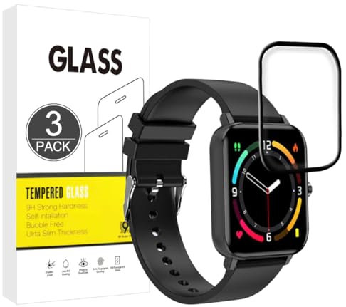 E-Hamii Protector de pantalla Compatible con ZTE Watch Live,[3 Pack] [Cubierta completa curvada en 3D][Resistente a los arañazos] Protector para ZTE Watch Live