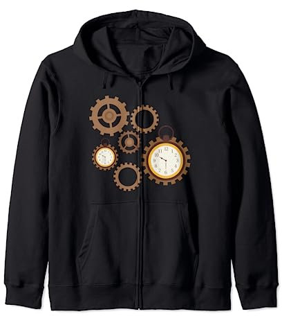 Uhrwerk Uhr Zeit Uhren Zeitlos Steampunk Zeitreise Geschenk Kapuzenjacke
