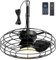 Outdoor Ceiling Fans with Light for Patios, 20'' Wet Rated Gazebo Fan Remote&APP Control, Dimmable Hanging Fan with Plug in Cord for Pergola, Black