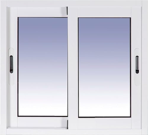 Ventanastock ALB0017L Ventana Aluminio 600x500 Corredera 2 hojas. con cristal carglass (Climalit Mate)