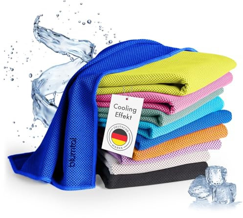 Blumtal Kühlhandtuch - kühlendes Handtuch als Sporthandtuch - Mikrofaserhandtuch mit Kühlfunktion - Fitness Handtuch 100x30 cm - Kühltuch Cool Towel mit Tasche - Sporttuch/Schweißtuch in Königsblau