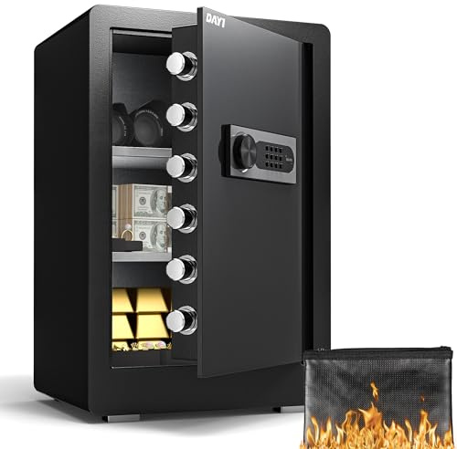 DAYI Safe Box, 3.0 Cu. Ft. Home Safes with Fireproof Bag for Valuables Docs