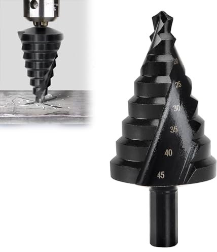 Fresa Conica, Punte Coniche con 8 Livelli, Punta Conica Hss di Alta Qualità, Punte Coniche Punte A Gradino, Frese Coniche per Legname, Plastica, Alluminio, Metallo, 10-45mm