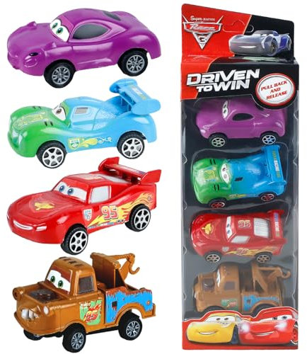 Luclay Kinder Spielzeugauto Racing Autos Set- 4 Stück Kinder Spielzeug Metall Mini Die Cast Modellauto Mini Car Spielzeug Kleine Fahrzeuge Car Toys als Geburtstag Weihnachten Geschenke