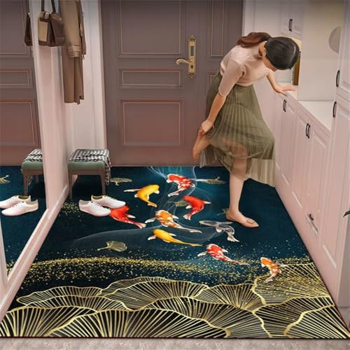 RUGMRZ Tepiche Für Kinderzimmer Abstrakter Teppich Im Wohnzimmer, Schlafzimmer, Flur, Arbeitszimmer Küchen Teppiche Läufer Mehrfarbig Teppich Nach Mass Hochflor Teppich 80X140CM
