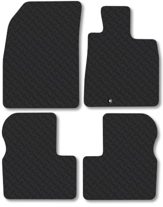 Nissan Micra (2010-2017) 5mm Rubber Car Mats | Heavy Duty Rubber Tailored Fit Floor Mats Full Coverage Durable Waterproof Accessories Easy Clean Anti Slip Made in the UK