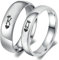 Bishilin Partner Ringe Edelstahl mit Gravur, Hochzeitsringe Queen King mit Krone Paar Ringe Verlobung Set 2 Ringe Damen Gr.49 (15.6)+Herren Gr.62 (19.7)