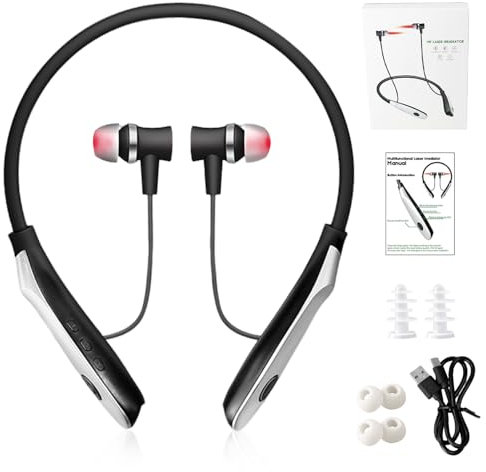 Tinnitus Infrarot OhrstöPsel, 2-in-1 Rotlichttherapiegerät für Nase Ohren, Rotlichtgerät für Tinnitus,Schnelle Hilfe bei Ohrgeräuschen, Tinnitus Gerät Geräuschreduzierung und Schlafhilfe