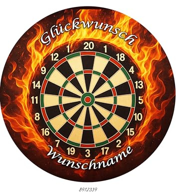 Tortenaufleger Wunschname Dart Dartscheibe Pfeile Sport Ø 20cm 081023 | Tortendeko, Cake Decoration Fondant, Top Qualität