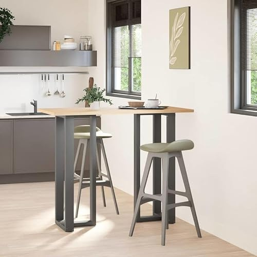 Eleganz Bartischbeine T-Form 2 Stück Anthrazit 40x35x(110-111) cm Stahl - Hochwertige Tischgestelle für Bar, Küche oder Garten - Stabil & Langlebig