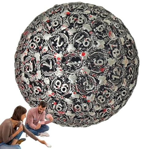 Rollenspiel-Würfel – 100-seitige 60 g Metallwürfel, solide polyedrische Stanzform, einzigartiges Ausschnitt-Design, Sammlerstück für RPG-Enthusiasten, ernsthafte Spieler, Brettspiele und
