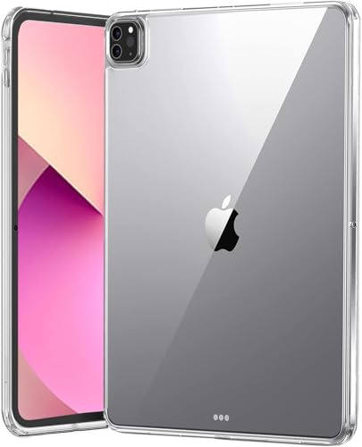 Aspack Custodia trasparente per iPad Pro 13 pollici M4 (2024), supporto Apple Pencil ricarica sottile leggera morbida TPU silicone assorbimento degli urti custodia protettiva per iPad Pro 13 pollici