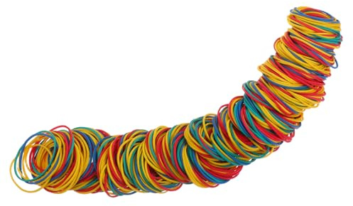 ZUNOXAZ 600pcs Colorful Rubber Bands Strong Elastic Assorted Bands for Crafting Organizing Office Use with Comfortable Grip and Secure Hold