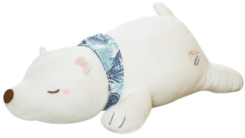 Xiyocadt Plüsch Eisbär Spielzeug,isbär Plüschtier Kissen, Plüschtier Eisbär, Molliges Eisbär Plüsch Kissen Plüschtiere, Eisbär Stofftier für Kinder Erwachsener (60cm,A)