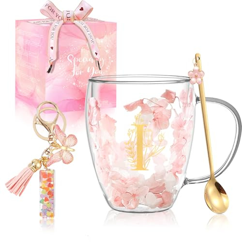 Gifts for Women Glass Coffee Mugs Birthday Gifts for Women Her Ladies | Espresso Tea Cups Personalised Friendship New Home Gifts Cute Double Walled Glass Mugs Christmas Stocking Fillers Presents