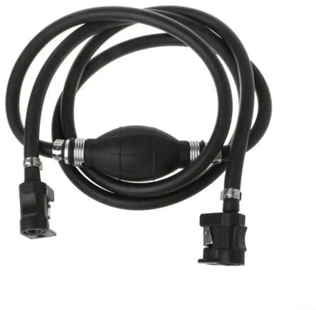 Boat Fuel Line Assembly 2m, 8mm Marine Gas Hose with Rubber Bulb & Nylon for Outboard Engines, Flexible Low-Permeation Fuel Line