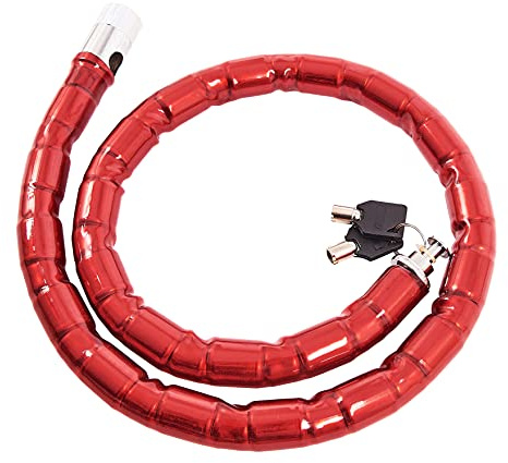 Amtech – Security Cable Lock, 1m x 25mm Steel Cable, Weatherproof PVC Sleeve, 2 Keys, Versatile Anti-Theft for Bikes, Motorbikes, Ladders and Garden Gear