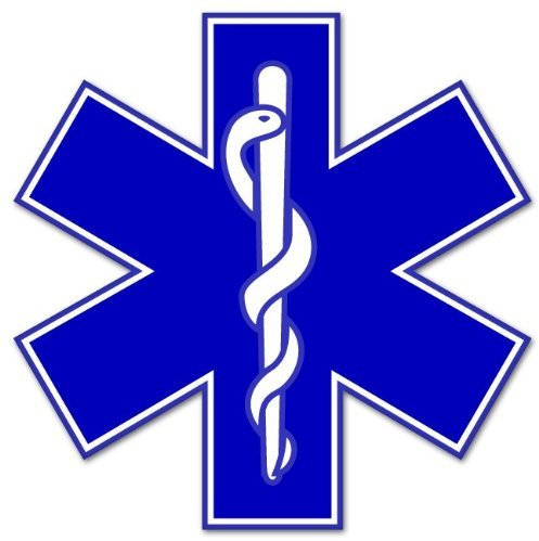Aufkleber / Autoaufkleber / Sticker / Decal Star of Life medical EMS EMT medics sticker 127mmx127mm
