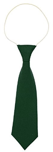Bottle Green Elasticated School Tie suitable for Infant/Junior school.